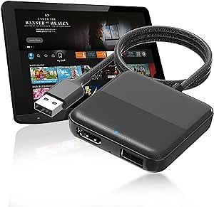 Car TV Mate, HDMI Multimedia Adapter for Cars with Factory Wired CarPlay, Wired CarPlay to HDMI Adapter for Fire TV Stick/ Game Consoles/ Screen Throwers/ DVD/ Set-top Boxe, 2.4GHz WiFi,Plug and Play