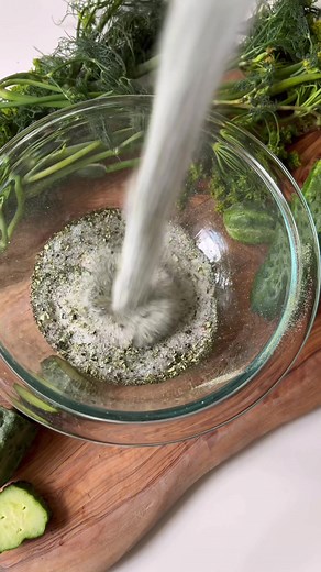 Pickle Salt ASMR! 🥒 🧂 For all my pickle fans out there you can sprinkle the flavor of pickles over whatever you’d like! Pickle Salt: 1 Cup Sea Salt 2 Cucumbers, Chopped and Dehydrated 2 Tbs Dehydrated Dill (like what you can buy at the grocery!) 1 Tsp Mustard Seed 1/2 Tsp Garlic Granules Using a mortar and pestle or a spice grinder, break down all ingredients except for the salt into coarse particles. (You don’t want them to be powder, but fine enough that they combine well with the salt!) Add