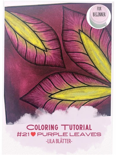 Mandala Flamingo Coloring Time: Purple Leaves Tutorial