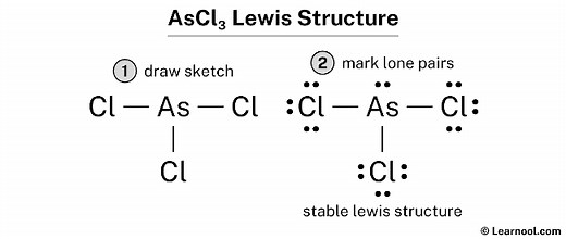AsCl3 Lewis structure - Learnool