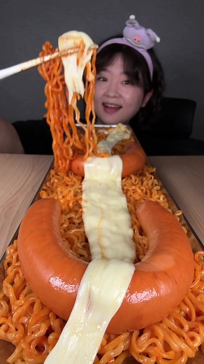 야밤에 할라피뇨볶음면 공격😈 #mukbang #asmr