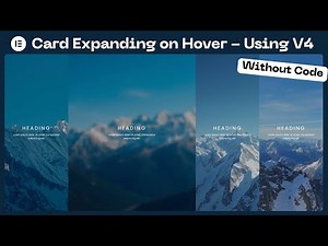 Amazing Card Expanding Animation with Elementor V4 - No Code Needed!