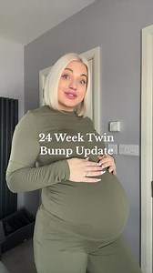 We’ve reached 24 weeks 🎉 #twinpregnancy #twins #babybump | Twin pregnancy