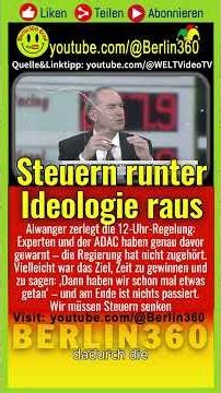 #Aiwanger #GasolinePrices #12pmRule #EnergyPolicy #CO2Tax #MineralOilTax #CommuterAllowance