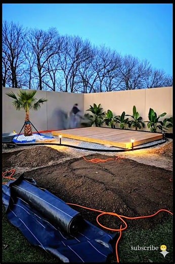 Backyard Transformation 2026 | DIY Patio Deck + Lighting Setup #foryou #viral