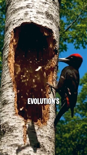 How Woodpeckers Avoid Brain Damage While Hammering Trees #NatureFacts #WildlifeSecrets #AnimalScience #AmazingAdaptations #MindBlowingNature | SQ Unique Animals