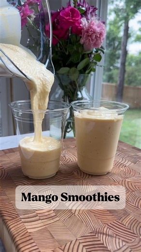 This mango smoothie recipe is the perfect pick-me-up to jump-start groggy mornings. It's quick, healthy, and oh-so refreshing! 🥭☀️🍹 Comment RECIPE and I’ll send it to you RN!! | The Cookie Rookie