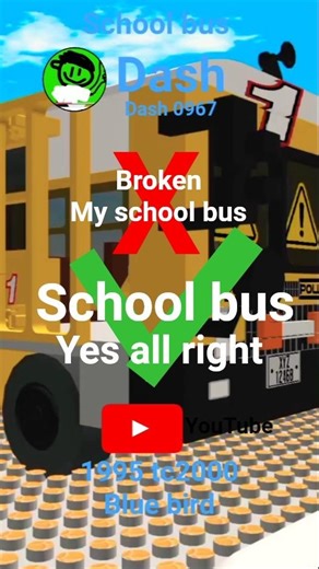 1995 school bus blue bird TC 2000 #drawbricks #gaming ‪@bus‬ #animation