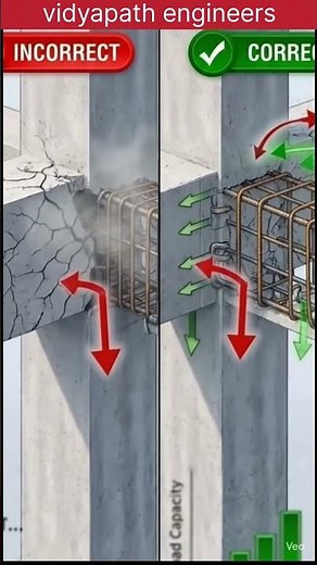 Beam Column Joint Reinforcement | Correct vs Incorrect Method #vidyapathengineers