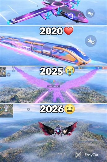 Free Fire Old vs New 😭 2020 ❤️ vs 2025 vs 2026 😣 | FF Sad Evolution 💔 #freefire #viral