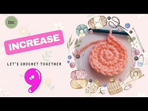 How to increase (inc) single crochet.Step by step tutorial for beginners.💕💕Let's Crochet Together -9