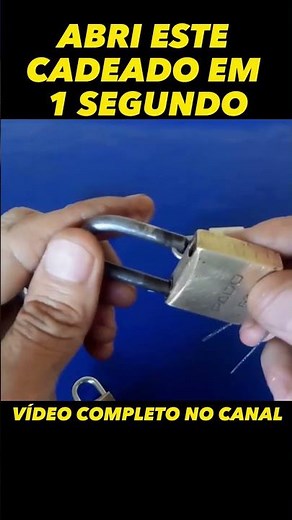 COMO ABRIR UM CADEADO PADO EM 1 SEGUNDO | #SHORTS