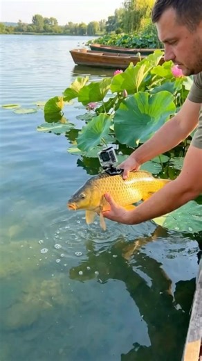 Amazing FISH POV: Golden Carp Explores a Secret Lotus Pond