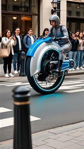 The Future is Here! 😱 Testing the Advanced AI Monowheel in the City! 🎡⚡🌆