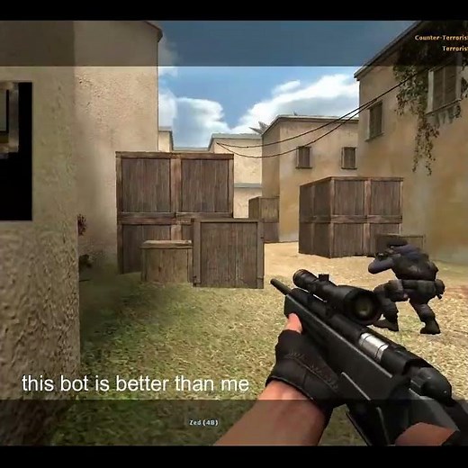 this counter strike source bot just did a 360 and a jumpshot....