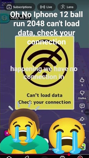 Oh No Iphone 12 ball run 2048 can't load data check your connection