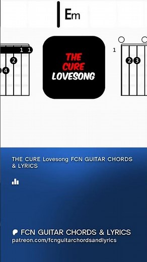 THE CURE Lovesong FCN GUITAR CHORDS & LYRICS #80s #music #thecure