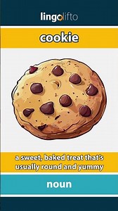 🇬🇧 Cookie Meaning : Flash Card : Learn English Vocabulary