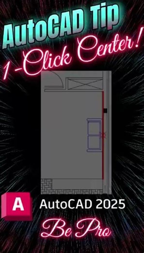 AutoCAD Hack: Stop Guessing — Center Objects Instantly! #viralshorts #viral #autocad