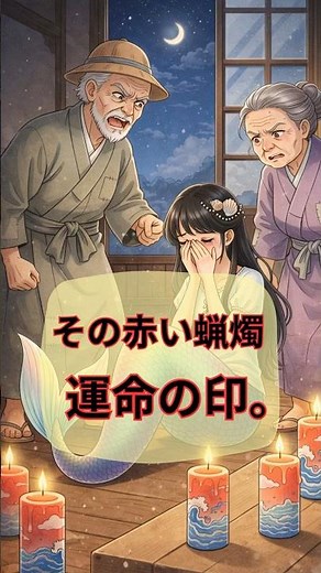 赤い蝋燭と人魚｜その赤は、運命の印 #日本文学 #名作 #童話 #朗読 #赤い蝋燭と人魚 #睡眠導入 #寝る前に聴きたい #朗読 #童話 #shorts