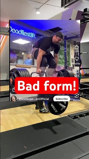 Lifting with GOOD form vs BAD form