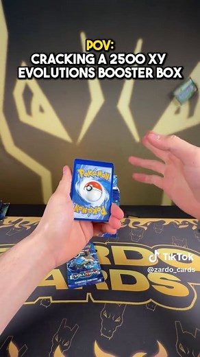 POV Unboxing a 2500 XY Pokemon Evolutions Booster Box #fyp #pokemon #pokemoncards #unboxing #fypシ゚viral