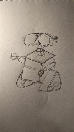 Wall E robot with a flower