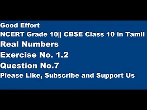 NCERT Grade 10 || CBSE Class 10 - Real Numbers || Exercise No.1.2 Question No.7 - in Tamil