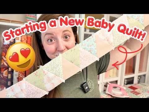 Part 1: DIY Triangle Baby Quilt! THIS IS SO CUTE & EASY!