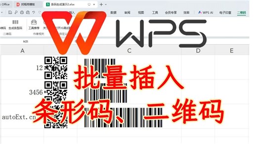 WPS 批量条形码二维码 v1.6.0 发布 介绍条码的区别