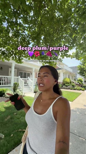 this is your sign to do a color walk 💜🍇🪻🌺🌷using my Ultra Open Earbuds, duh!! #ad