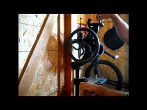 1920'S Wall Mounted Hand Cranked Drill IN ACTION.