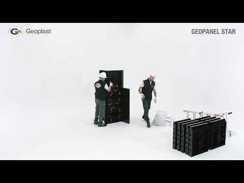 Easy installation of Modular plastic formwork | Geoplast Geopanel Star