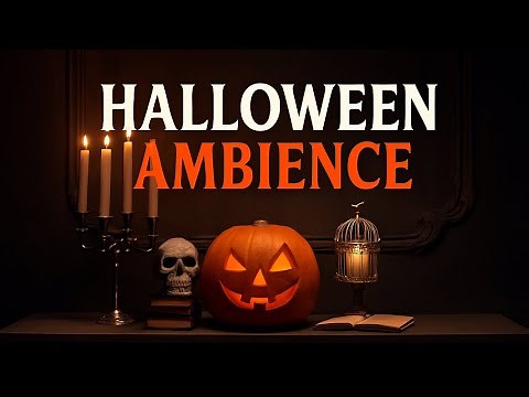 Halloween Pumpkin 🎃 Gothic Candlelight Ambience | 8 Hours Cozy Spooky Background (4K ASMR)