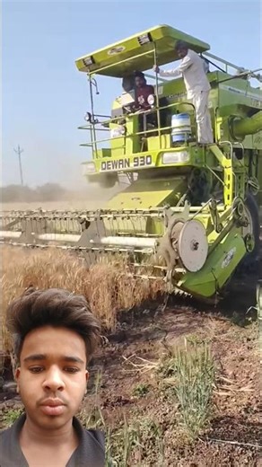 Gehu Cutting Machine Powerful Combine Harvester #combine #machine #farming #viralvideo