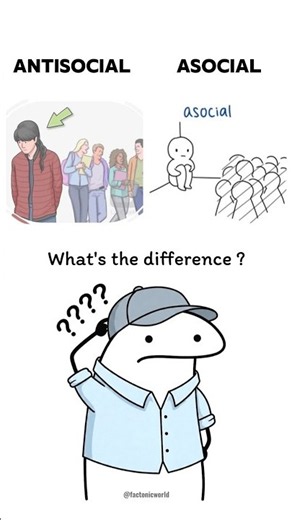 Antisocial and Asocial: What's the difference? #education #learnenglish #learnsomethingnew #facts