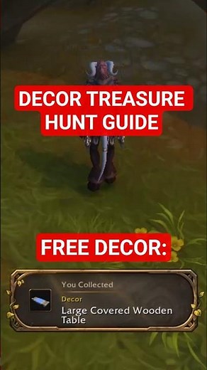 DECOR TREASURE HUNT GUIDE: Large Covered Wooden Table (Founder's Point, Unvoiced)