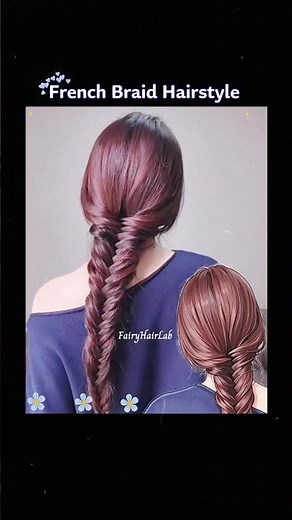 French Braid Hairstyle 💝 Tutorial 💮 Fairy Hair Lab 🍁