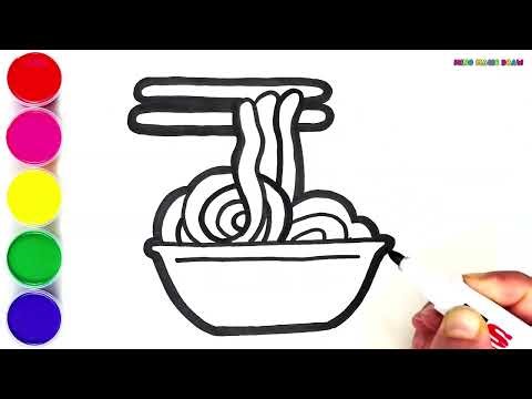 How to draw Ramen Noodles | Drawing, Painting and Coloring for Kids