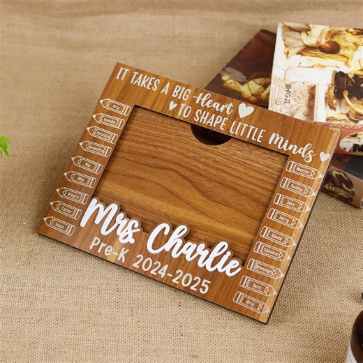 Personalized Class List Name Photo Frame, Custom Photo Teacher Thank You Frame Sign, Classroom Decoration, Teacher With Student Keepsake