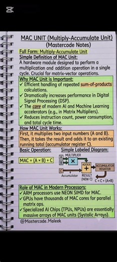 Multiply-Accumulate Unit (MAC) Complete Notes | Computer Organization