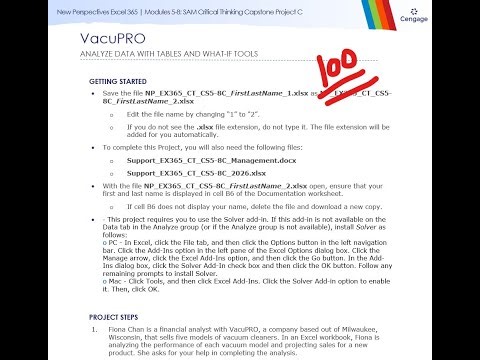New Perspectives Excel 365 | Modules 5-8: SAM Critical Thinking Capstone Project C