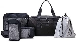 Vooray 32L Adapt Weekender Duffel Bag | Travel Duffel for Men & Women | Shoe Bag & Packing Cubes | Luggage Sleeve for Suitcase | Ideal Packing Organization