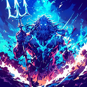 Poseidon Wall Art: Greek Mythology Ocean God Print (Digital Download)