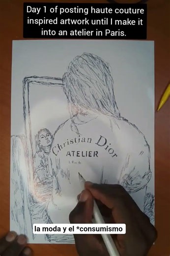 Day 1 of posting haute couture inspired artwork until I make it into an atelier in Paris,