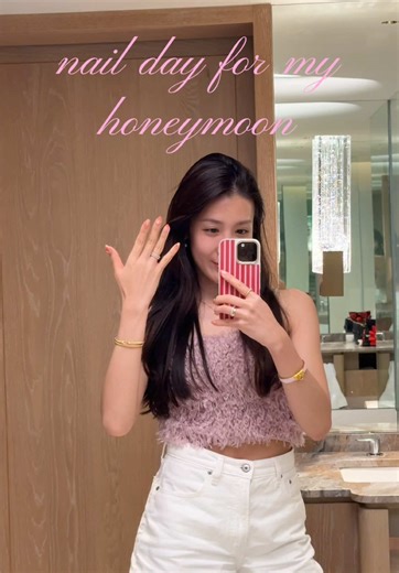 sunset mermaid core🧡🧜‍♀️✨ by: @Ploy | pilates girly💕 #fyp #nails #nailart