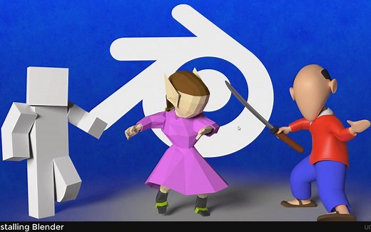 【Blender】3D角色骨骼动画实例训练教程(中英双字)