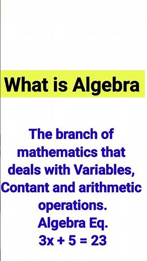 What is Algebra || Algebra Equation #maths #algebra #equation
