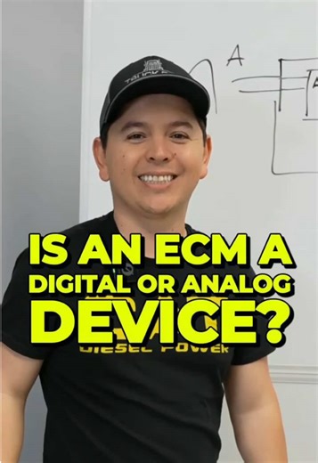 ⚙️🧠 Is an ECM analog or digital? It has a processor and memory — so yes, it’s digital. But it also receives analog signals from temperature, pressure, and timing sensors. The truth? It’s both. Analog signals (like varying voltage or sine waves) enter through analog inputs and pass through an Analog-to-Digital Converter (ADC). The ADC converts those signals into 1s and 0s so the processor can understand and use them. After processing, the ECM sends signals out to: 🔧 Injectors 🔧 Fan solenoids �