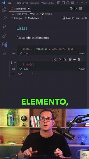 Acessando os elementos de uma lista no Python ✅